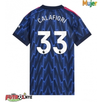 Camiseta Arsenal Riccardo Calafiori #33 Visitante Equipación para mujer 2025-26 manga corta